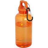 Borraccia in plastica riciclata certificata RCS da 400 ml con moschettone Oregon personalizzato con logo - Pubblienne