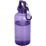 Borraccia in plastica riciclata certificata RCS da 400 ml con moschettone Oregon personalizzato con logo - Pubblienne