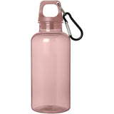 Borraccia in plastica riciclata certificata RCS da 400 ml con moschettone Oregon personalizzato con logo - Pubblienne