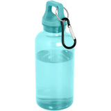 Borraccia in plastica riciclata certificata RCS da 400 ml con moschettone Oregon personalizzato con logo - Pubblienne