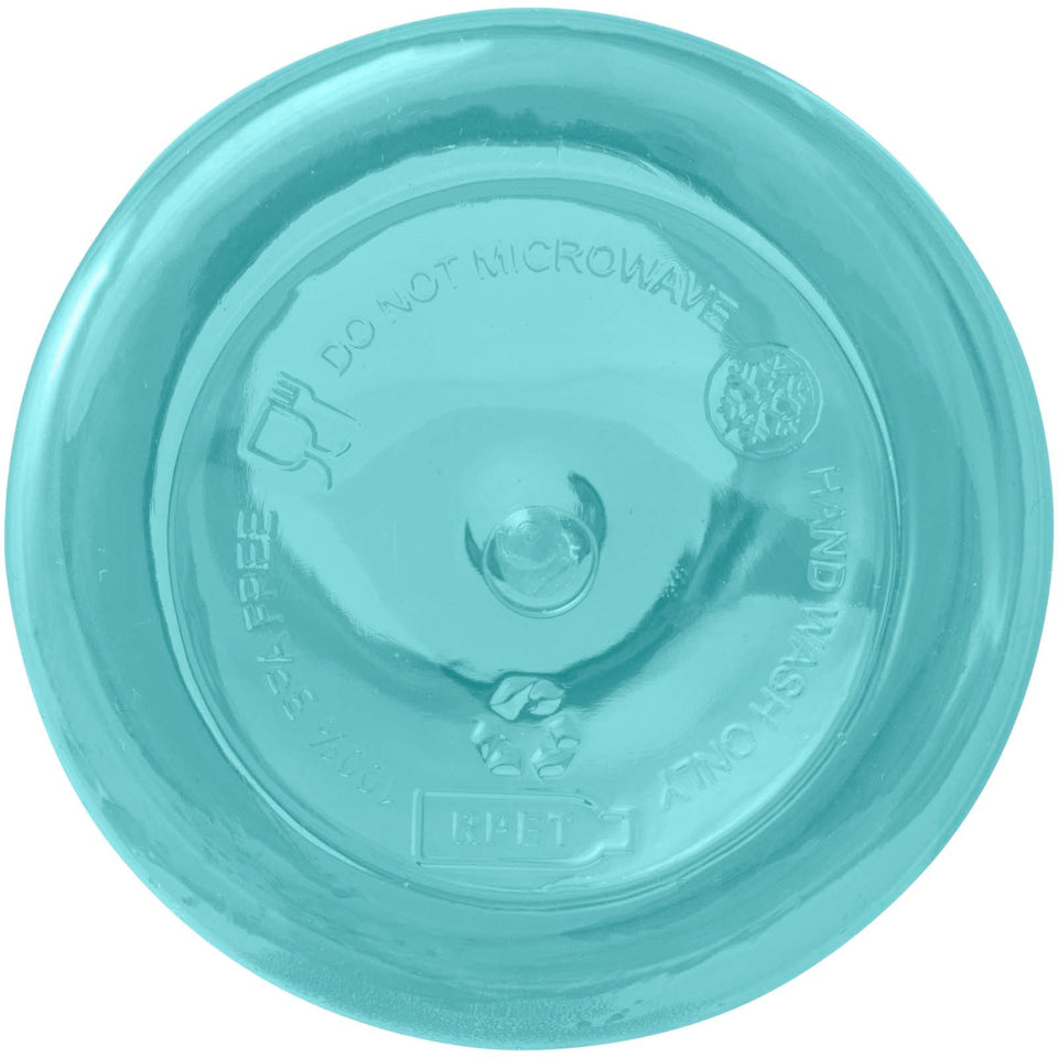 Borraccia in plastica riciclata certificata RCS da 400 ml con moschettone Oregon personalizzato con logo - Pubblienne