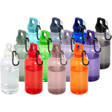 Borraccia in plastica riciclata certificata RCS da 400 ml con moschettone Oregon personalizzato con logo - Pubblienne