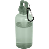 Borraccia in plastica riciclata certificata RCS da 400 ml con moschettone Oregon personalizzato con logo - Pubblienne