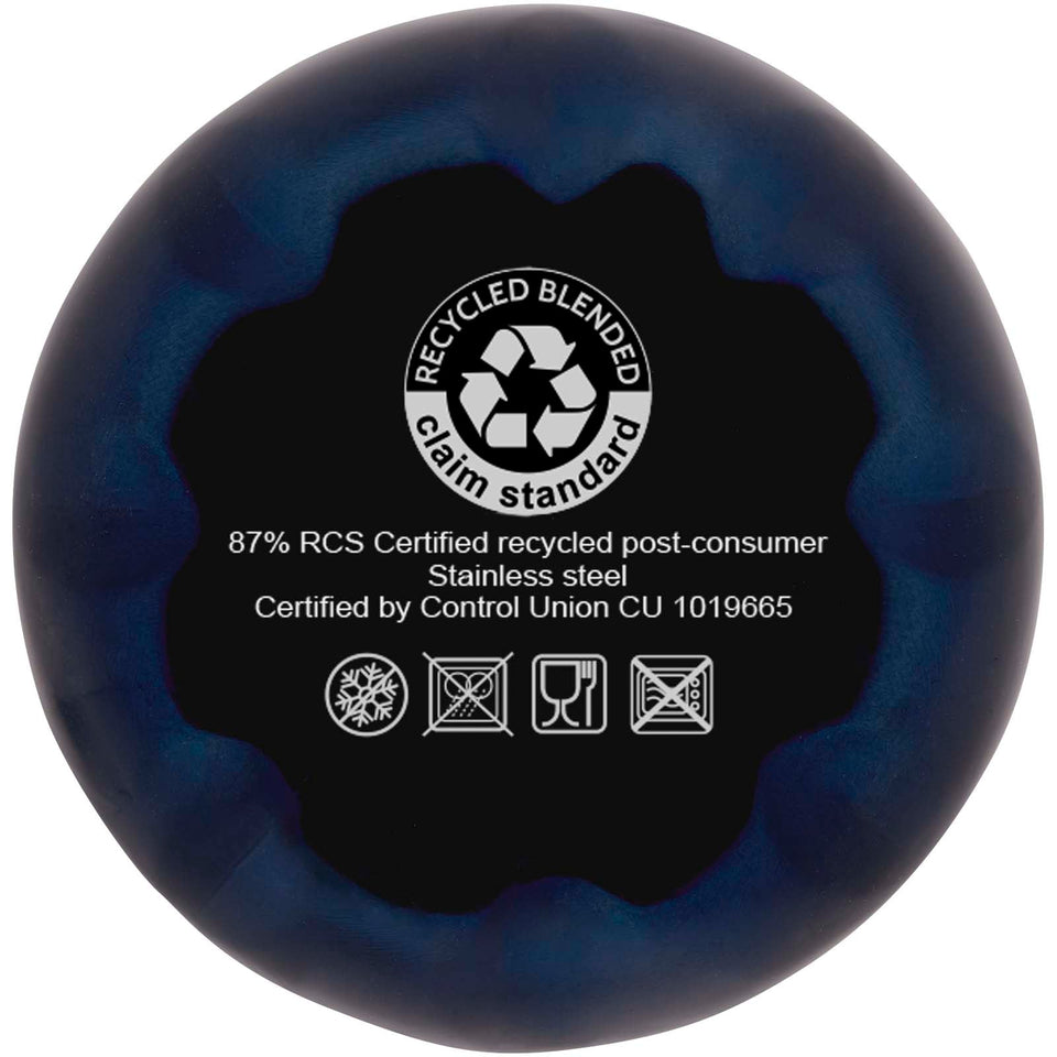 Borraccia termica in acciaio inossidabile riciclato certificato RCS con isolamento sottovuoto in rame da 500 ml Cove personalizzato con logo - Pubblienne