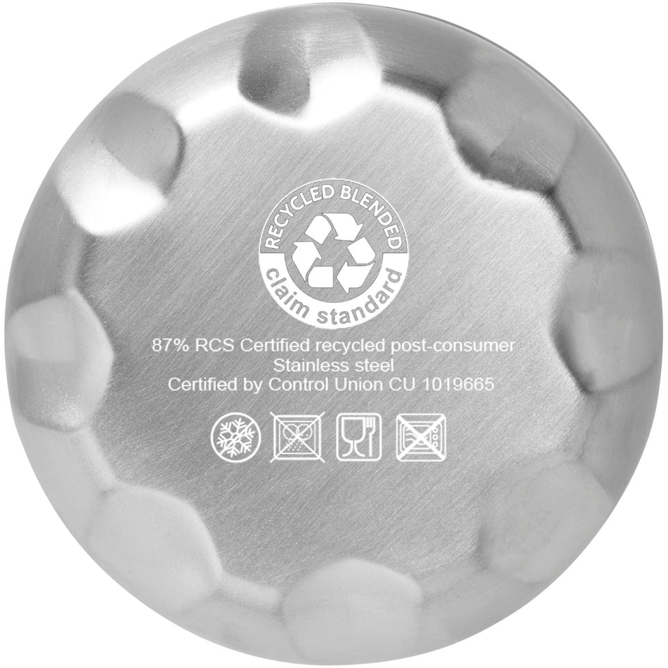 Borraccia termica in acciaio inossidabile riciclato certificato RCS con isolamento sottovuoto in rame da 500 ml Cove personalizzato con logo - Pubblienne