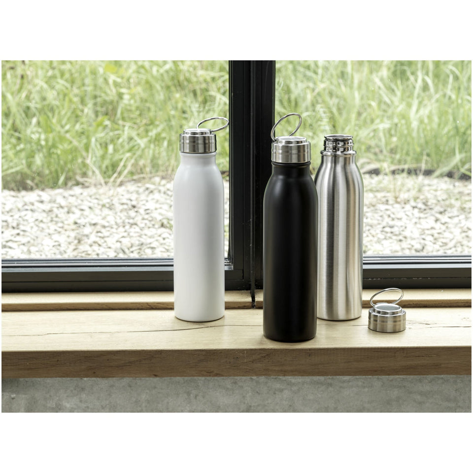 Borraccia in acciaio inossidabile certificato RCS da 720 ml con anello in metallo Harper personalizzato con logo - Pubblienne