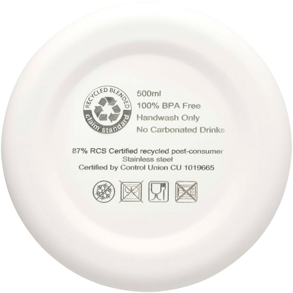 Borraccia con isolamento sottovuoto in rame certificata RCS da 500 ml Spring personalizzato con logo - Pubblienne