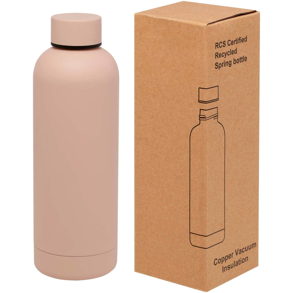 Borraccia con isolamento sottovuoto in rame certificata RCS da 500 ml Spring personalizzato con logo - Pubblienne