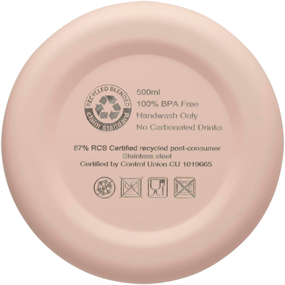 Borraccia con isolamento sottovuoto in rame certificata RCS da 500 ml Spring personalizzato con logo - Pubblienne
