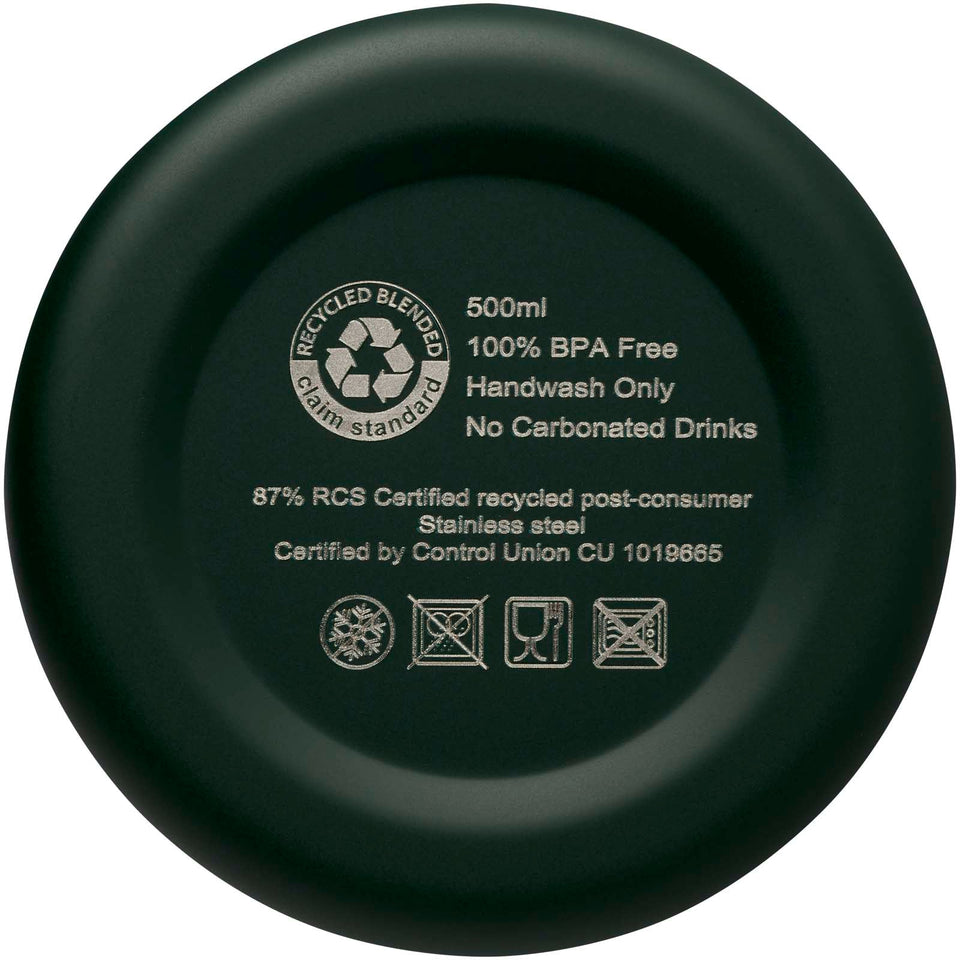 Borraccia con isolamento sottovuoto in rame certificata RCS da 500 ml Spring personalizzato con logo - Pubblienne