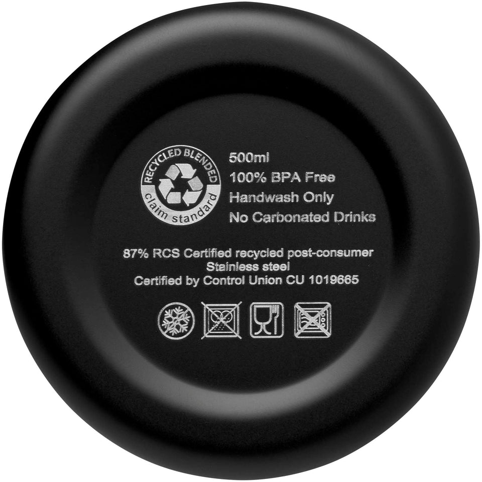 Borraccia con isolamento sottovuoto in rame certificata RCS da 500 ml Spring personalizzato con logo - Pubblienne