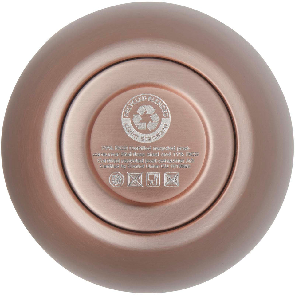 Tazza con isolamento termico in rame da 350 ml certificato RCS Corzo personalizzato con logo - Pubblienne