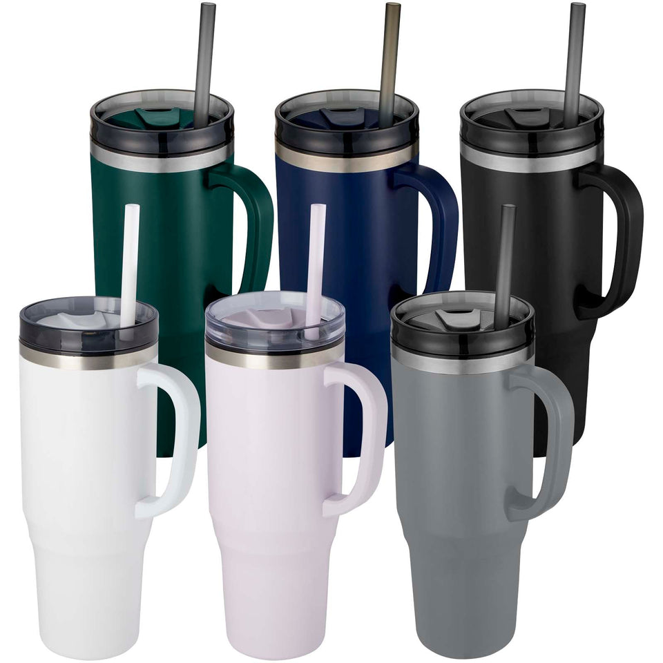 Tazza certificata RCS con cannuccia da 1200 ml Melbourne personalizzato con logo - Pubblienne