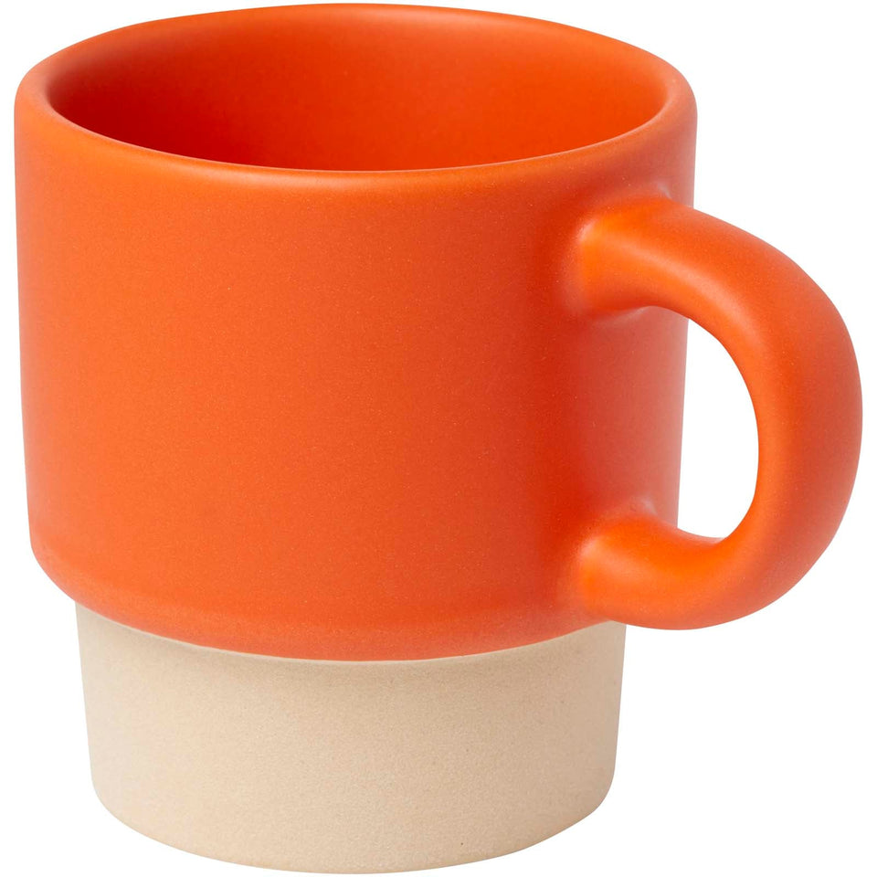 Tazza per caffè espresso impilabile con fondo in argilla da 130 ml Olympia personalizzato con logo - Pubblienne