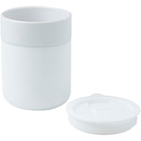 Bicchiere in ceramica con involucro in silicone e coperchio in plastica da 330 ml Java personalizzato con logo - Pubblienne