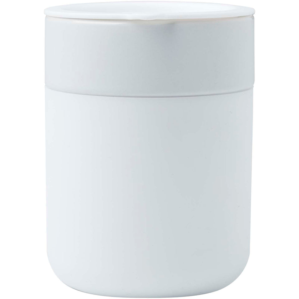 Bicchiere in ceramica con involucro in silicone e coperchio in plastica da 330 ml Java personalizzato con logo - Pubblienne