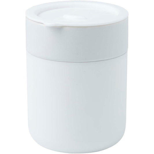 Bicchiere in ceramica con involucro in silicone e coperchio in plastica da 330 ml Java personalizzato con logo - Pubblienne