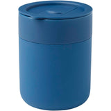 Bicchiere in ceramica con involucro in silicone e coperchio in plastica da 330 ml Java personalizzato con logo - Pubblienne