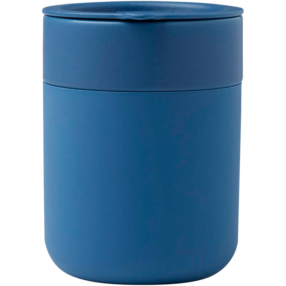 Bicchiere in ceramica con involucro in silicone e coperchio in plastica da 330 ml Java personalizzato con logo - Pubblienne
