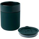 Bicchiere in ceramica con involucro in silicone e coperchio in plastica da 330 ml Java personalizzato con logo - Pubblienne