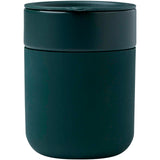 Bicchiere in ceramica con involucro in silicone e coperchio in plastica da 330 ml Java personalizzato con logo - Pubblienne
