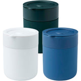 Bicchiere in ceramica con involucro in silicone e coperchio in plastica da 330 ml Java personalizzato con logo - Pubblienne