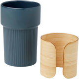 Bicchiere con custodia in bambù da 340 ml Fika personalizzato con logo - Pubblienne
