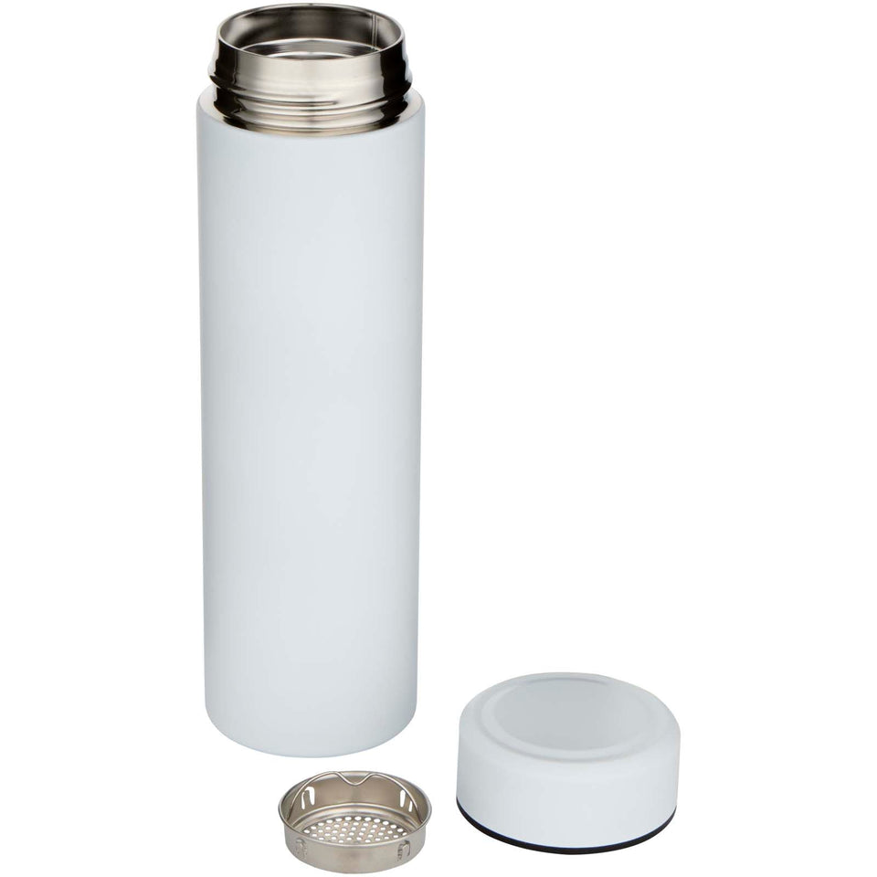Thermos in acciaio inox a doppia parete con infusore per tè Taylor da 450 ml personalizzato con logo - Pubblienne