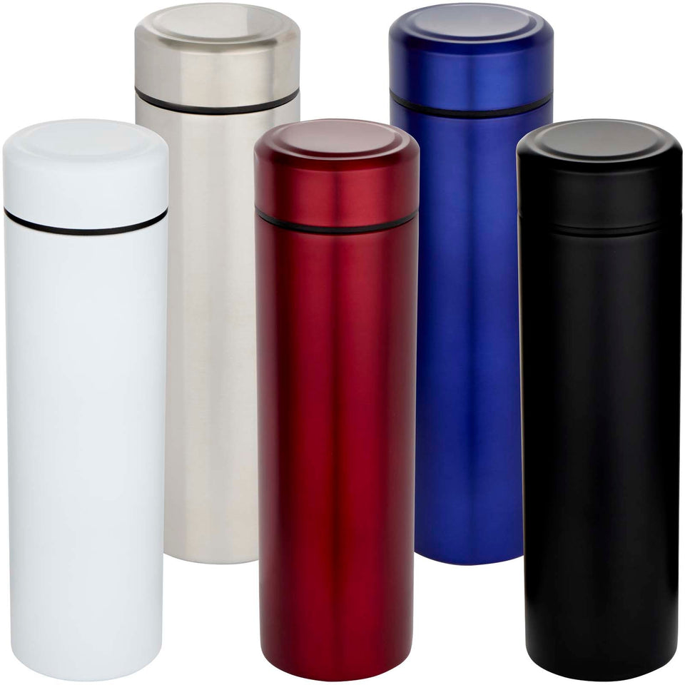 Thermos in acciaio inox a doppia parete con infusore per tè Taylor da 450 ml personalizzato con logo - Pubblienne