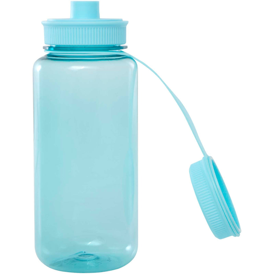 Borraccia sportiva da 900 ml in PET riciclato certificato RCS con coperchio multifunzione Ryder personalizzato con logo - Pubblienne