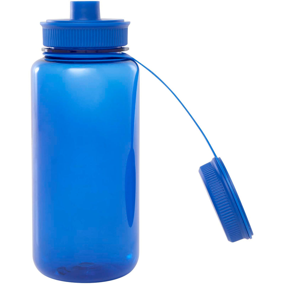 Borraccia sportiva da 900 ml in PET riciclato certificato RCS con coperchio multifunzione Ryder personalizzato con logo - Pubblienne