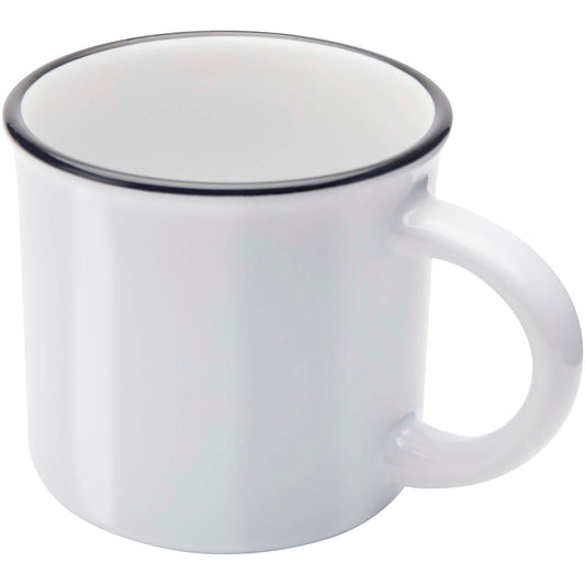 Tazza in ceramica Bari da 240 ml con finitura lucida personalizzato con logo - Pubblienne
