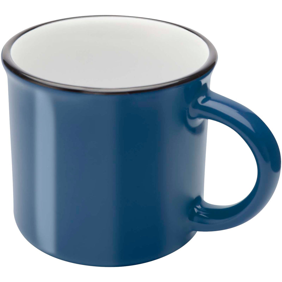 Tazza in ceramica Bari da 240 ml con finitura lucida personalizzato con logo - Pubblienne