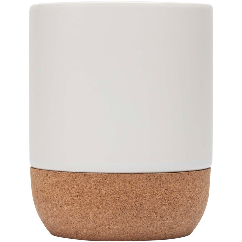 Tazza per stampa a sublimazione in ceramica da 300 ml con dettagli in sughero Billie personalizzato con logo - Pubblienne