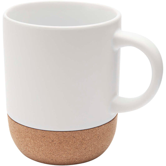 Tazza per stampa a sublimazione in ceramica da 300 ml con dettagli in sughero Billie personalizzato con logo - Pubblienne