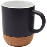 Tazza in ceramica con dettagli in sughero e finitura opaca da 300 ml Billie personalizzato con logo - Pubblienne