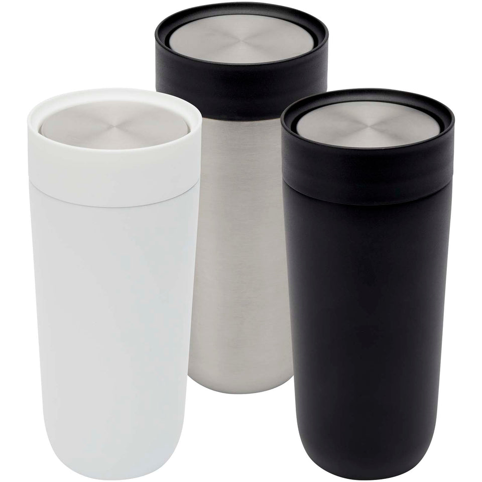 Bicchiere in acciaio inox certificato RCS da 350 ml Camden con rivestimento in ceramica personalizzato con logo - Pubblienne