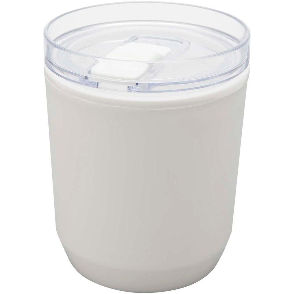 Bicchiere a doppia parete in plastica riciclata da 180 ml Hudson personalizzato con logo - Pubblienne