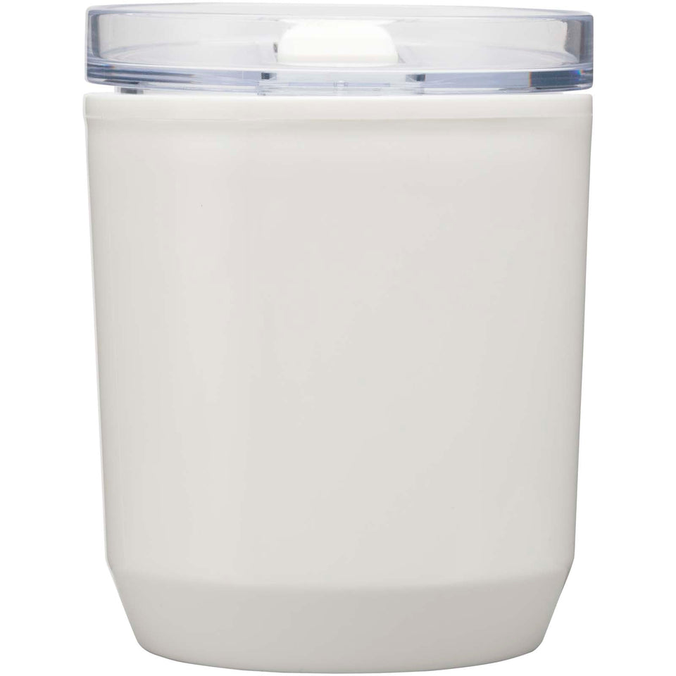 Bicchiere a doppia parete in plastica riciclata da 180 ml Hudson personalizzato con logo - Pubblienne