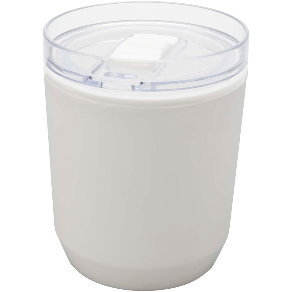 Bicchiere a doppia parete in plastica riciclata da 180 ml Hudson personalizzato con logo - Pubblienne