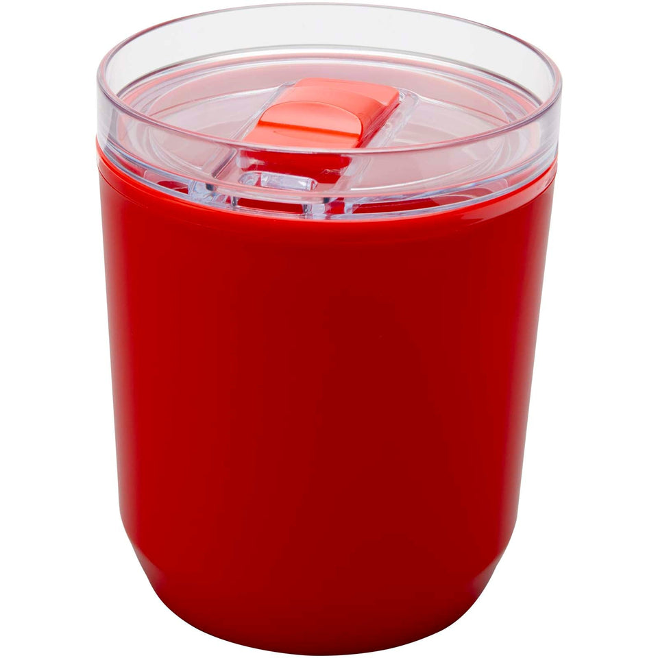 Bicchiere a doppia parete in plastica riciclata da 180 ml Hudson personalizzato con logo - Pubblienne