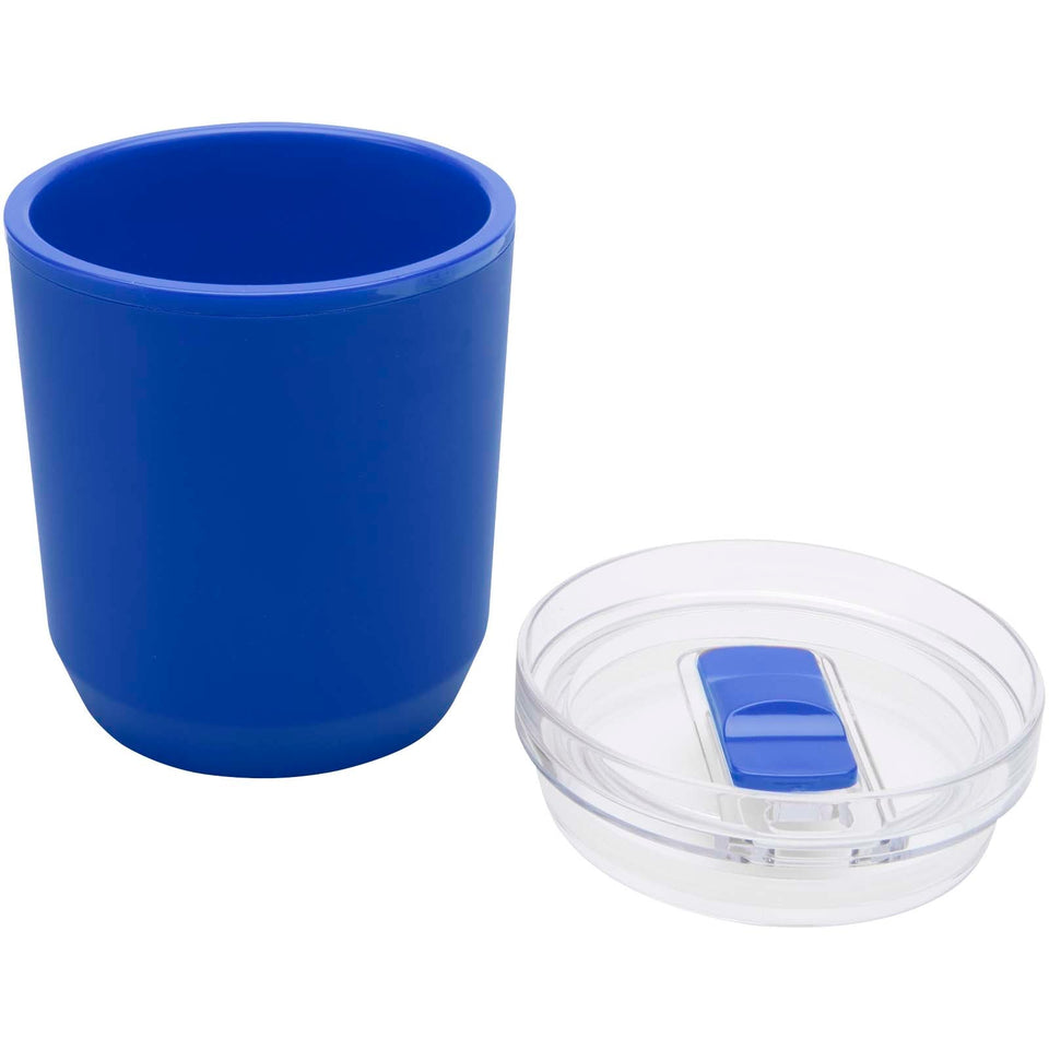 Bicchiere a doppia parete in plastica riciclata da 180 ml Hudson personalizzato con logo - Pubblienne