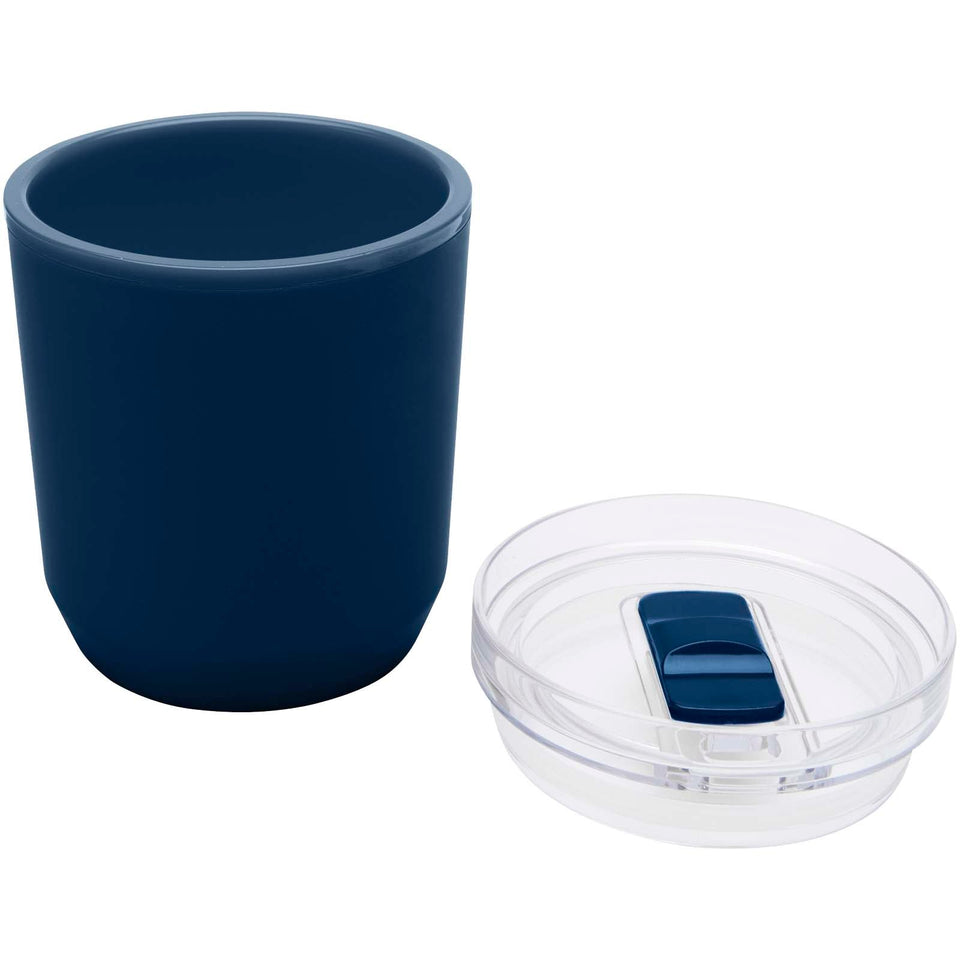 Bicchiere a doppia parete in plastica riciclata da 180 ml Hudson personalizzato con logo - Pubblienne