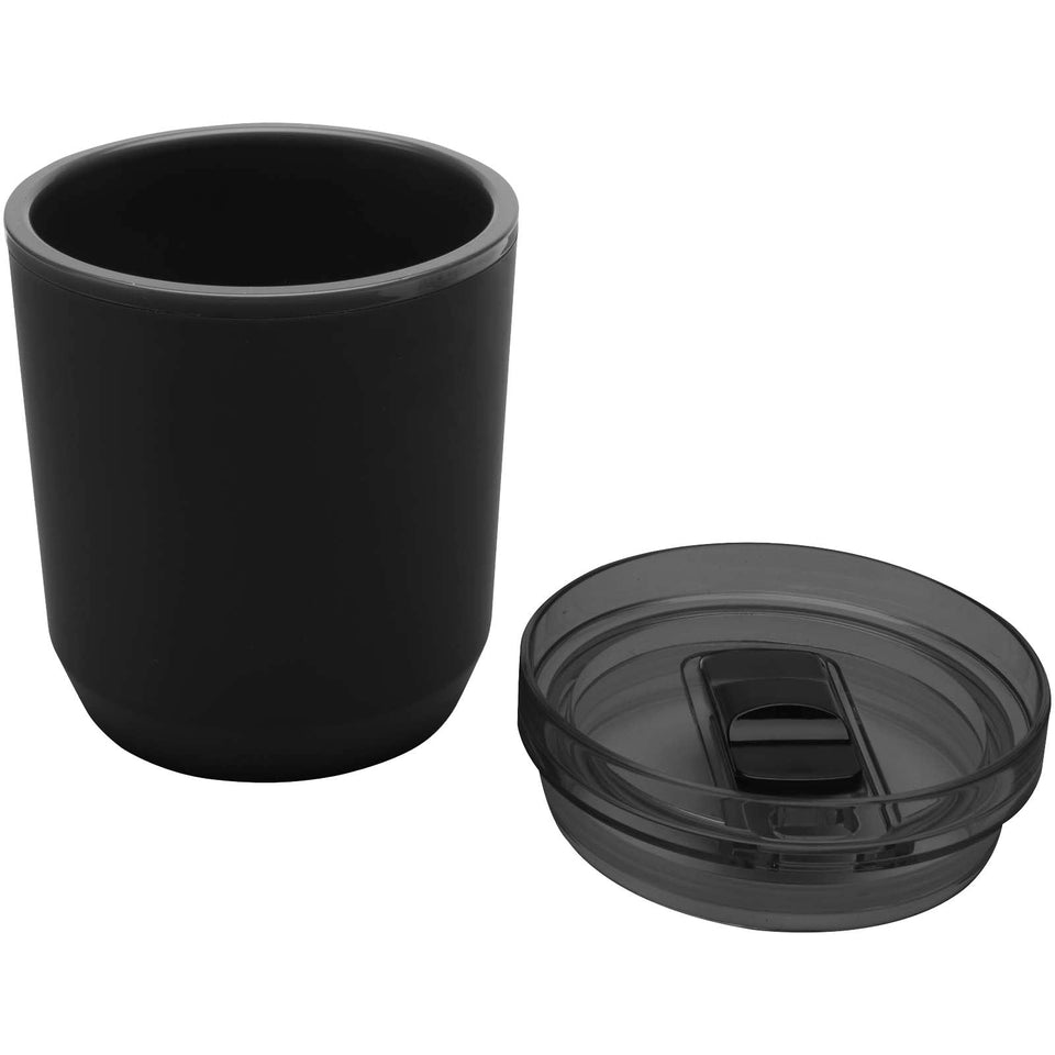 Bicchiere a doppia parete in plastica riciclata da 180 ml Hudson personalizzato con logo - Pubblienne