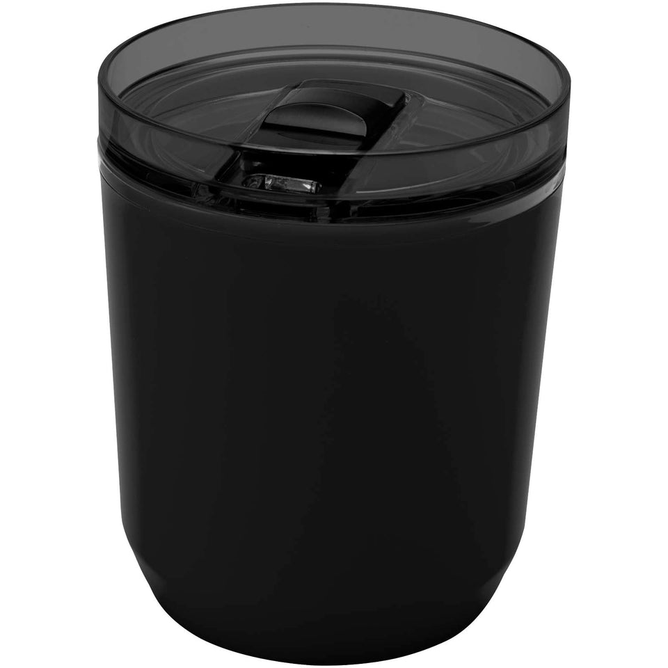 Bicchiere a doppia parete in plastica riciclata da 180 ml Hudson personalizzato con logo - Pubblienne