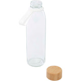 Borraccia in vetro da 500 ml con manico in silicone e coperchio in bambù Porto personalizzato con logo - Pubblienne