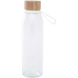 Borraccia in vetro da 500 ml con manico in silicone e coperchio in bambù Porto personalizzato con logo - Pubblienne