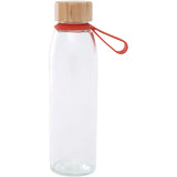 Borraccia in vetro da 500 ml con manico in silicone e coperchio in bambù Porto personalizzato con logo - Pubblienne