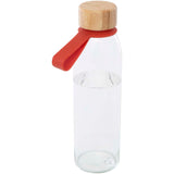Borraccia in vetro da 500 ml con manico in silicone e coperchio in bambù Porto personalizzato con logo - Pubblienne