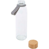 Borraccia in vetro da 500 ml con manico in silicone e coperchio in bambù Porto personalizzato con logo - Pubblienne